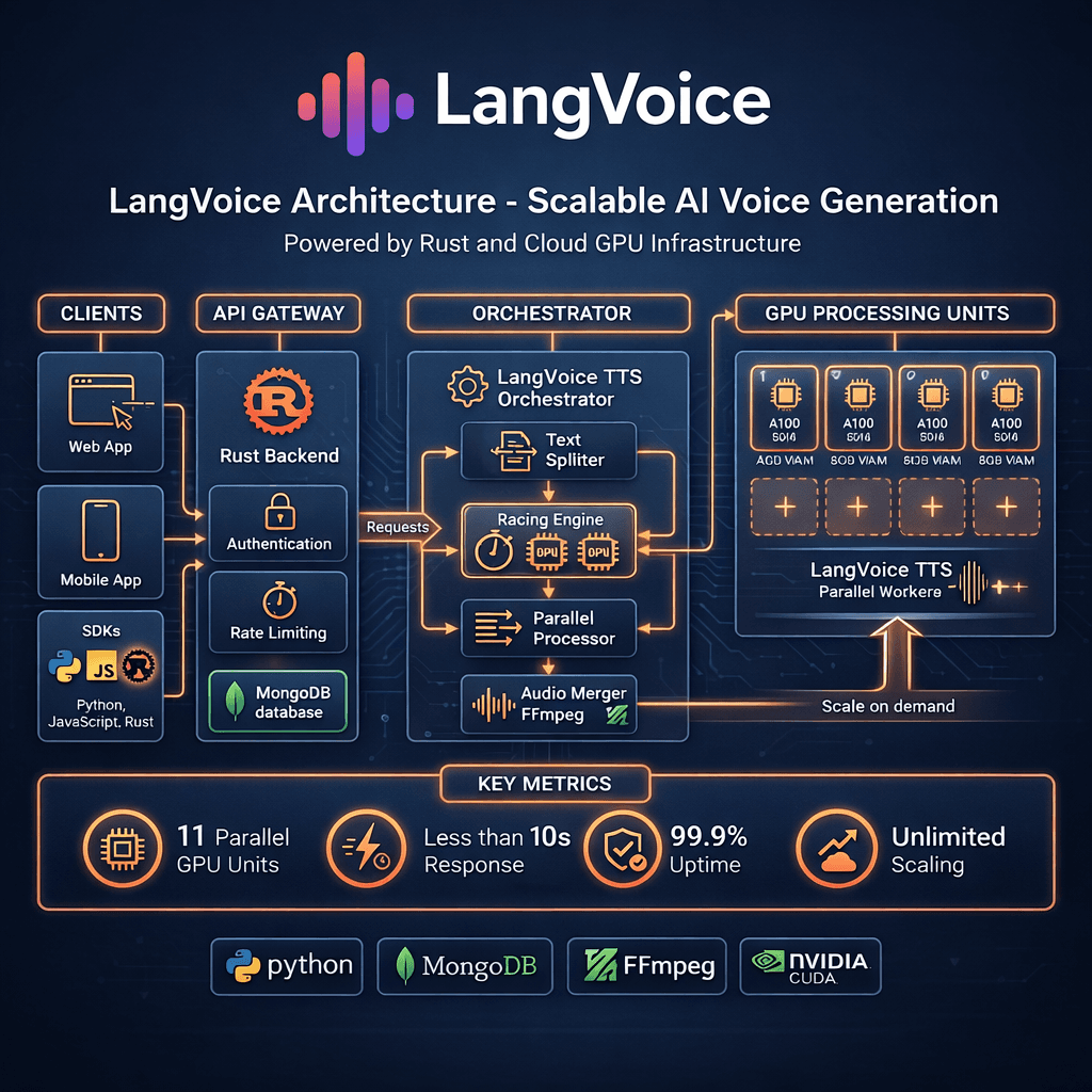 Inside LangVoice: How We Built the Fastest Scalable AI Voice Generation Platform